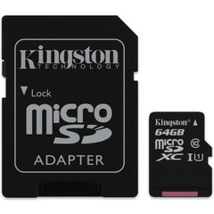 Карта памяти Kingston microSD 64Gb Class 10