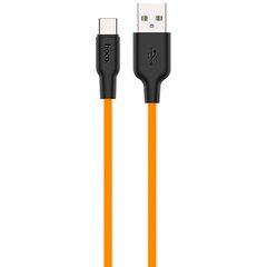 Силиконовый кабель USB Type-C Hoco X21 Оранжевый