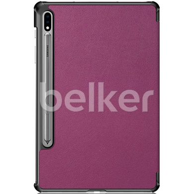 Чехол для Samsung Galaxy Tab S7 FE T733 Moko кожаный Фиолетовый
