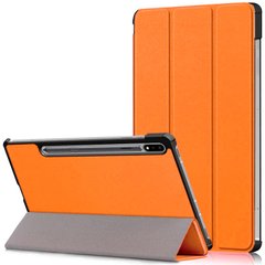 Чехол для Samsung Galaxy Tab S7 FE T733 Moko кожаный Оранжевый