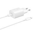 Зарядное устройство Samsung Fast Charge 25W EP-TA800 с кабелем Type-C Белое
