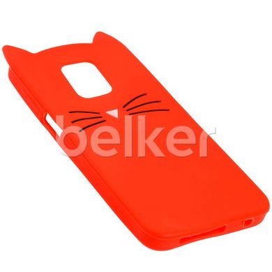 Силиконовый чехол для Xiaomi Redmi Note 9 Pro Cute Cat case Красный смотреть фото | belker.com.ua