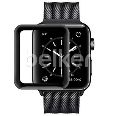 Защитное стекло Apple Watch 38 mm Tempered Glass 3D Черный смотреть фото | belker.com.ua