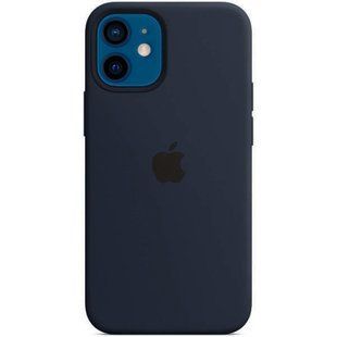 Чехол для iPhone 13 Mini Silicone Case (replica) Темно синий