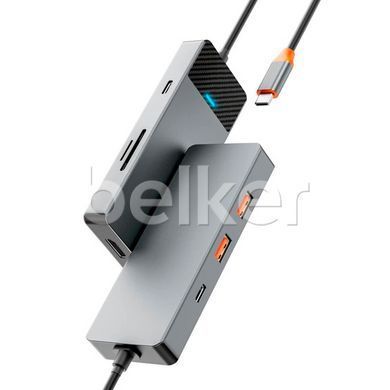 Адаптер хаб Type-C 7 в 1 Wiwu Linker A721HD для ноутбука