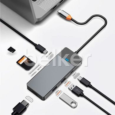 Адаптер хаб Type-C 7 в 1 Wiwu Linker A721HD для ноутбука