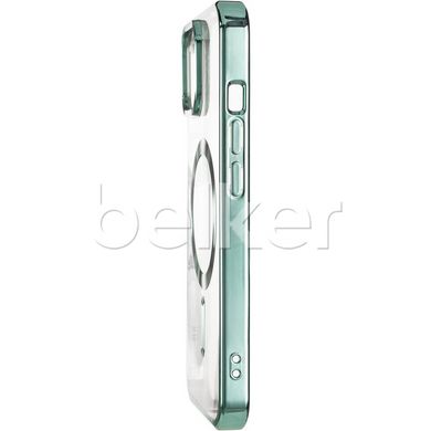 Чехол для iPhone 15 MagSafe Stand frame Зеленый