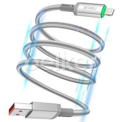 Кабель для iPhone Lightning USB Wiwu Maglink Magnetic Wi-C081 1 метр Серый