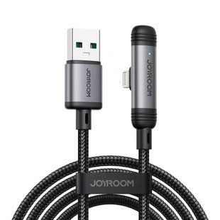 Кабель для iPhone USB на Lightning 3A JoyRoom EnjoyX S-A56 угловой (1.2 метра) Черный