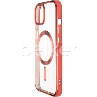 Чехол для iPhone 15 MagSafe Stand frame Красный
