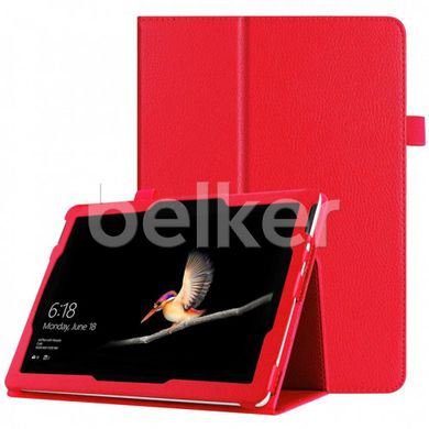 Чехол для Microsoft Surface Go 2 ТТХ Кожаный Красный