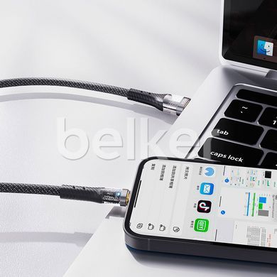 Кабель для iPhone Lightning USB Rock Z21 Transparency 1.2 метра Черный