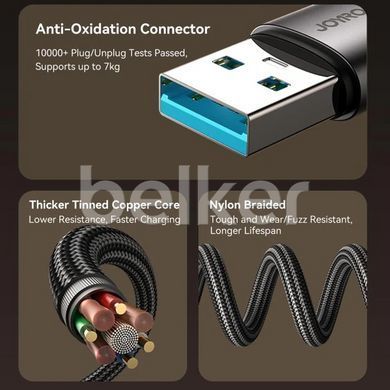 Кабель для iPhone USB на Lightning 3A JoyRoom EnjoyX S-A56 угловой (1.2 метра) Черный