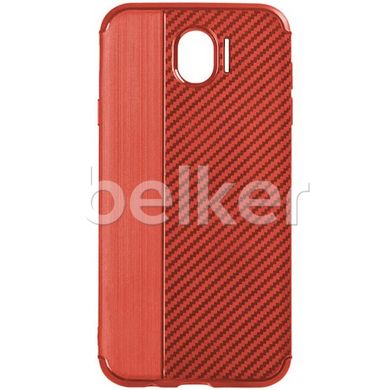 Противоударный чехол для Samsung Galaxy J4 2018 (J400) iPaky Carbon Красный смотреть фото | belker.com.ua