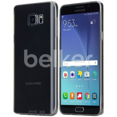 Силиконовый чехол для Samsung Galaxy Note 5 N920 Remax незаметный Черный смотреть фото | belker.com.ua