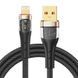 Кабель для iPhone Lightning USB Rock Z21 Transparency 1.2 метра Черный в магазине belker.com.ua
