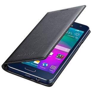 Чехол книжка для Samsung Galaxy A3 2015 A300 Flip Wallet Cover Копия Черный смотреть фото | belker.com.ua