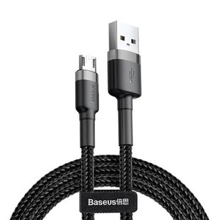 Кабель MicroUSB (CAMKLF-BG1) Baseus Cafule 1 метр Черный