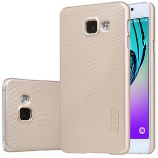 Пластиковый чехол для Samsung Galaxy A3 2016 A310 Nillkin Frosted Shield Золотой смотреть фото | belker.com.ua