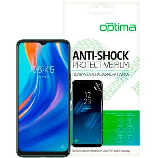 Противоударная TPU пленка Tecno Spark 7 Optima Anti-Shock Прозрачный смотреть фото | belker.com.ua