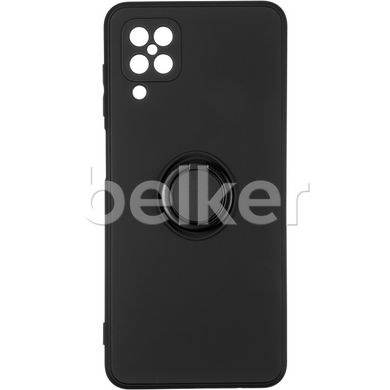Чехол для Samsung Galaxy A12 (SM-A125) Wave color Ring case Черный смотреть фото | belker.com.ua