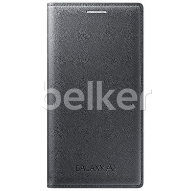 Чехол книжка для Samsung Galaxy A3 2015 A300 Flip Wallet Cover Копия Черный смотреть фото | belker.com.ua