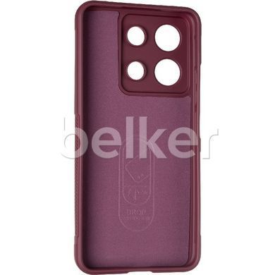 Противоударный чехол для Xiaomi Redmi Note 13 4G Deexe Terra Бордовый смотреть фото | belker.com.ua