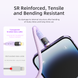 Кабель для iPhone Lightning USB Rock Z21 Transparency 1.2 метра Сиреневый в магазине belker.com.ua
