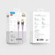 Кабель для iPhone Lightning USB Rock Z21 Transparency 1.2 метра Сиреневый в магазине belker.com.ua