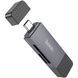 Картридер Hoco HB45 Spirit 2 in 1 USB + Type-C 3.0 Серый в магазине belker.com.ua