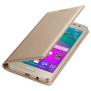 Чехол книжка для Samsung Galaxy A3 2015 A300 Flip Wallet Cover Копия Золотой смотреть фото | belker.com.ua