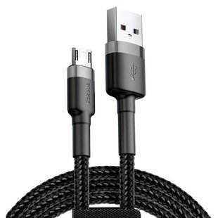 Кабель MicroUSB (CAMKLF-CG1) Baseus Cafule 2 метра Черный