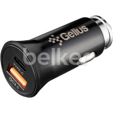 Автомобильное зарядное устройство Gelius Pro Twix GP-CC006 USB+Type-C (QC/PD18W) + кабель Lightning