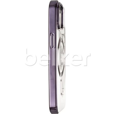 Чехол для iPhone 15 MagSafe Stand frame Фиолетовый
