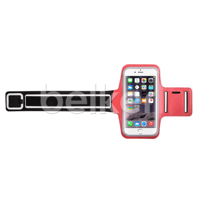 Спортивный чехол на руку для смартфонов 5.5 - 6 дюймов Belkin ArmBand Красный