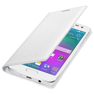 Чехол книжка для Samsung Galaxy A3 2015 A300 Flip Wallet Cover Копия Белый смотреть фото | belker.com.ua