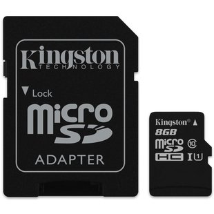 Карта памяти Kingston microSD 8Gb Class 10