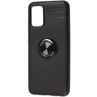 Противоударный чехол для Samsung Galaxy A02s (A025) Deen Magnetic Ring case Черный смотреть фото | belker.com.ua