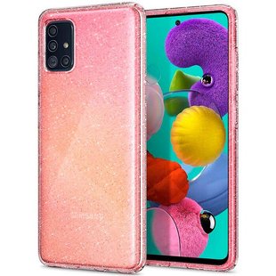 Силиконовый чехол для  Samsung Galaxy A51 (A515) Remax Glossy Shine case (с блестками) Прозрачный смотреть фото | belker.com.ua