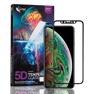 Защитное стекло для iPhone X Krazi 5D M-Design Черный смотреть фото | belker.com.ua