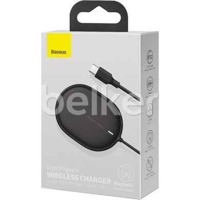 Беспроводное зарядное устройство MagSafe Baseus Light Magnetic Wireless Charger (WXQJ-01) Черное