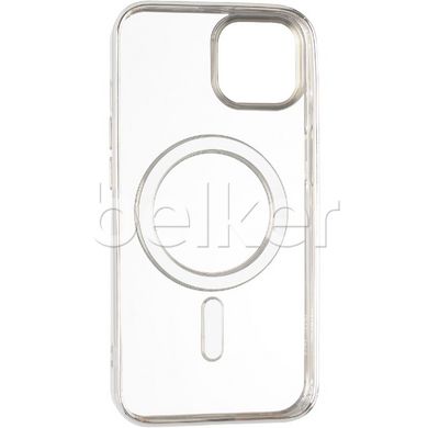 Чехол для iPhone 15 MagSafe Stand frame Белый