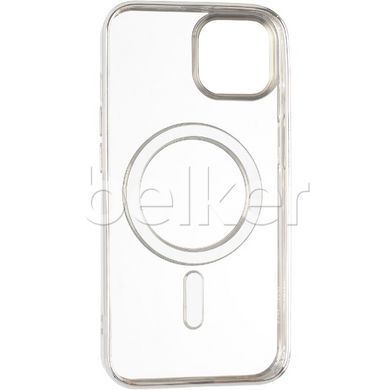 Чехол для iPhone 15 MagSafe Stand frame Белый смотреть фото | belker.com.ua