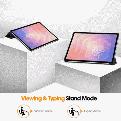 Чехол для Samsung Galaxy Tab S11 (SM-X730) Moko кожаный Голубой