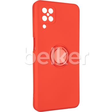 Чехол для Samsung Galaxy A12 (SM-A125) Wave color Ring case Красный смотреть фото | belker.com.ua