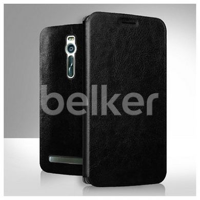 Чехол книжка для Asus ZenFone 2 ZE551ML кожаный Черный смотреть фото | belker.com.ua