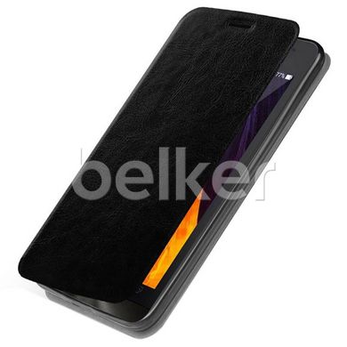 Чехол книжка для Asus ZenFone 2 ZE551ML кожаный Черный смотреть фото | belker.com.ua