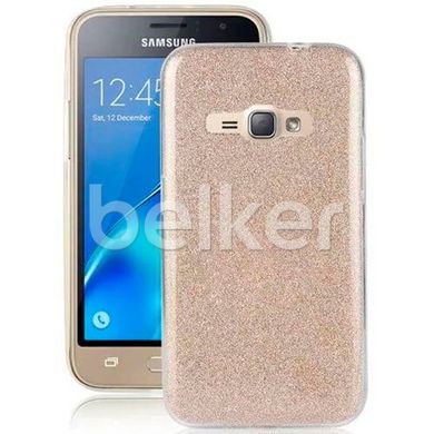 Силиконовый чехол для Samsung Galaxy J1 2016 (J120) Remax Glitter Silicon Золотой смотреть фото | belker.com.ua
