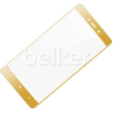 Защитное стекло для Xiaomi Redmi Note 4 3D Tempered Glass Золотой смотреть фото | belker.com.ua
