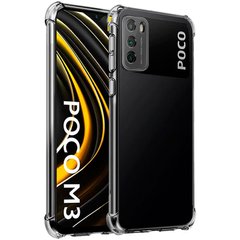 Противоударный силиконовый чехол для Xiaomi Poco M3 Transparent Armour case Прозрачный смотреть фото | belker.com.ua